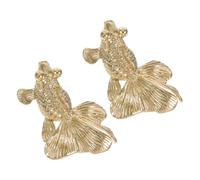 EXCEART Pomos de Latón Dorado Forma de Pez Dorado Vintage, 2 Piezas, Instalación Fácil y Aplicación Versátil para Muebles de Cocina y Baño