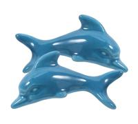 EXCEART Pomos para Puertas y Cajones de Cocina en Cerámica Blanca Motivo Delfín, 2 Piezas, Estilo Moderno para Hogar y Oficina