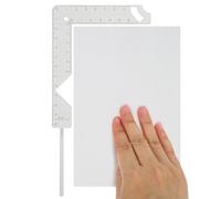 EXCEART Regla de Posicionamiento Metálica para Encuadernación Herramienta Multifuncional de Medición y Guía de Portadas para Scrapbooking y Manualidades