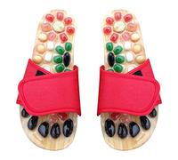 Exceart Sandalias Masajeadores Zapatillas Acupresión Zapatillas de Piedra Masajeador de Pies Zapatos para Plantar Arco Del Talón Rojo Tamaño 39-40 Sandalias Negras