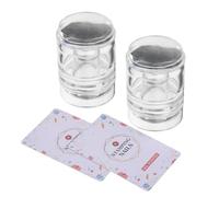 EXCEART Sellos de Silicona Transparente para Uñas 2piezas Punta Francesa, Estampador de Uñas para Manicura Diy, Transferencia de Patrones Clara y Alineación Precisa