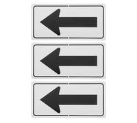 EXCEART Señal de Flecha de Aluminio Reflectante Resistente Intemperie 3 Piezas Superficie de Alta Visibilidad para Seguridad Vial Adecuado para Navegación Urbana y Exteriores