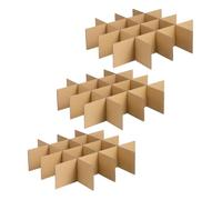 EXCEART Separadores De Cartón Para Cajas De Mudanza 18 Piezas 335x335x80 Mm Protección Para Embalaje De Copas y Vajilla Organización Resistente y Reutilizable