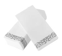 EXCEART Servilletas de Cena Desechables Seguras y Elegantes de Pulpa de Madera Plata, Paquete de 25 Piezas para Mesa de Comedor y Entretenimiento Diario