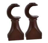 EXCEART Soporte de Varilla para Montaje en Pared de Madera, Base de Fijación de Varilla de Pared 35 Mm, 2 Unidades, para Dormitorio y Sala de Estar