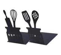 EXCEART Sujetalibros Metálicos de 2 Piezas para Libros, Soportes Resistentes de Metal Acabado Pulido, Ideales para Documentos en Sala o Oficina