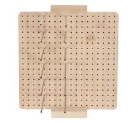 EXCEART Tabla de Bloqueo con Pines de Acero Inoxidable Portátil y Versátil de Madera Marrón para Crochet para Actividades de Manualidades y Labores de Aguja