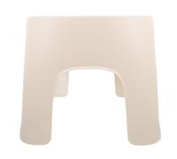 EXCEART Taburete Escalonado Hogar y Baño, PVC Beige, Diseño Antideslizante