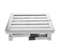 EXCEART Taburete Plegable de Acero Inoxidable Portátil Asiento Ergonómico Antideslizante para Cocina y Baño, Diseño Compacto y Resistente para Adultos Reuniones Familiares