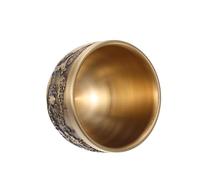 EXCEART Taza de Té de Cobre Tallada Retro Taza para Beber Té Hogar Copa de Vino Añejo Diseño de Dragón y Fénix Tamaño Mediano