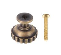 EXCEART Tirador de Cajón Vintage de Latón Macizo 30 Mm, Pomo Metálico Retro para Armarios y Muebles, Tirador Orificio para Puertas de Cocina y Tocador, Accesorio Duradero para Renovación