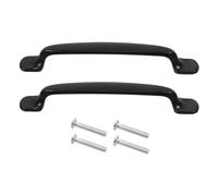 EXCEART Tiradores de Aleación de Aluminio Instalación Rápida 2 Piezas Negro y Distancia entre Orificios de 128mm, Diseño Moderno y Elegante para Armarios y Cajones para Muebles