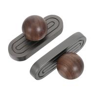EXCEART Tiradores de Muebles Vintage para Armarios de Cocina, Diseño Atemporal en Aleación de Zinc y Madera, Resistentes y Tamaño 6.3x3.5x2.2 Cm, Paquete de 2 Piezas