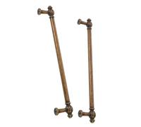 EXCEART Tiradores Retro para Muebles 2 Piezas, Manijas de Gabinete de Aleación de Zinc Color Bronce Café, Estilo Francés Vintage y Chino, Tiradores para Puertas y Cajones de Cocina