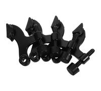 EXCEART Tope de Puerta Ajustable Pasador de Bisagra, Aleación de Zinc Negro, 4 Piezas, Protector de Pared y Puerta para Oficina y Hogar, Tope Pesado K Tipo Trifurcado