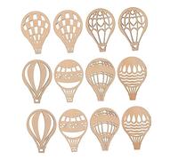EXCEART unidades de globos aerostáticos de madera en, colgantes de madera para decoración de pared creativa y proyectos de manualidades para habitaciones infantiles y fiestas