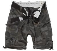 Excedentes División Hombres Carga Ejército Estilo Shorts + Cinturón Negro Camufl