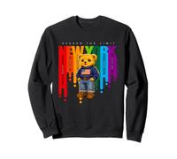 Exceed The Limit New York Teddy Bear- Colorful NYC Boroughs Sudadera