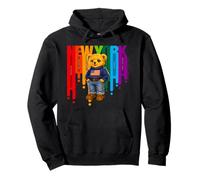Exceed The Limit New York Teddy Bear- Colorful NYC Boroughs Sudadera con Capucha