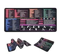 Excel - Alfombrilla de ratón (800 x 300 mm, con Excel, Word, PPT y atajos de teclado, antideslizante, para diferentes escenas de oficina, color rojo