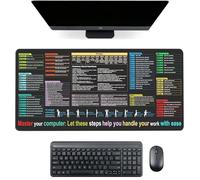 Excel - Alfombrilla de ratón (800 x 300 mm, con Excel, Word, PPT y atajos de teclado, antideslizante, para diferentes escenas de oficina, color verde