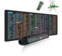 Excel Cheat Sheet Desk Mat, Anti-Slip and Splash-Proof Excel Shortcuts Mouse Mat, Mouse Pad Large for Home Ofice Desks Computer Keyboard, Effective Desktop Protection, Employee Gifts(L,400*800*3MM)