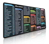 Excel Cheat Sheet Desk Pad: Over 200 Time-Saving Hotkeys | Non-Slip Office Mat for Keyboard & Mouse | Boost Productivity for Work, Gaming & Study (C,M(31.5"x 11.8"))