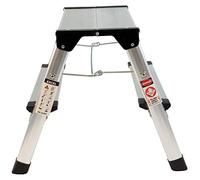Excel Escalera de Taburete de Aluminio de 2 peldaños de Alta Resistencia, Plegable, 350 mm x 400 mm
