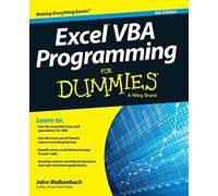 Excel Vba Programming For Dummies, 4e