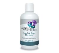 Excelencia orgnica Locin de terapia manual y corporal - 8 oz. Botella: crema hidratante natural rica para uso diario hecho con manteca de karit