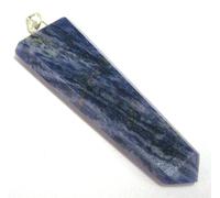 Excelente colgante de plata de ley sodalita Gemstone cristal curación Hombres Mujeres Regalo Bisutería energía positiva Wicca paz armonía potente miedo mente riqueza de bienestar salud
