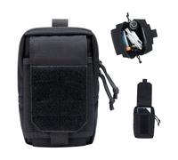 EXCELENTE Elite Spanker Táctica Molle Utilidad Bolsas de Nylon EDC Bolsa de Cinturón Molle Teléfono Celular Bolsa de Cinturón para Deportes Pesca Camping(BLK)
