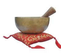 Excelente resonancia curación y meditación Yoga hecho a mano cuenco con Mallet, cojín de seda, hecho con Pure Metal, 6 pulgadas, set completo for-1 pieza