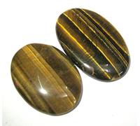 Excelente set de dos Tigres Ojo Cabochons de Cristal Curación psicodélicas de hombres mujeres regalo energía reiki Feng Shui piedras metafísica éxito prosperidad salud riqueza miedo suerte piedra sabiduría espiritual
