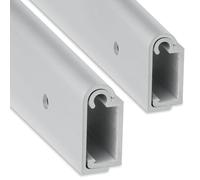 EXCELFU Soporte de Aluminio para Mesa de Caravana, Soporte de Mesa para Caravana, Soporte de Mesa Deslizante, Acabado Liso de 30 Pulgadas, Incluye Tornillos de Montaje, Paquete de 2, Color Plateado