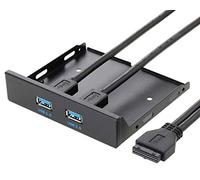 Excelity 2 Puertos USB 3.0 Panel Frontal Disquete Bay 20 Pin Hub Bracket