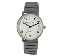 Excellanc Design - Reloj de pulsera para mujer, analógico, de metal, elástico, flexible, de cuarzo, color blanco y gris, gris