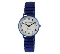 Excellanc Design - Reloj de pulsera para mujer, analógico, de metal, elástico, flexible, de cuarzo, color blanco y azul, azul