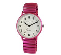 Excellanc Design - Reloj de pulsera para mujer, analógico, de metal, elástico, flexible, de cuarzo, color blanco y rosa, rosa