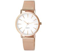 Excellanc Reloj de mujer de acero inoxidable en oro rosa, en una longitud de 22,5 cm, diseño clásico para cualquier mujer