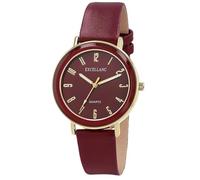 Excellanc Reloj de mujer de piel sintética en rojo, en una longitud de 25,5 cm, diseño clásico para cualquier mujer