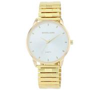 Excellanc Reloj de pulsera para hombre de acero inoxidable en oro, en una longitud de 21 cm, diseño clásico para cualquier hombre