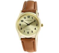 Excellanc Reloj de pulsera para hombre de piel sintética en color marrón, en una longitud de 24 cm, diseño clásico para cualquier hombre