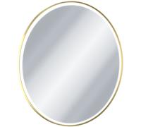 Excellent Corido espejo 100x100 cm circular con iluminación con lámina calefactora dorado DOEX.CO100.GL