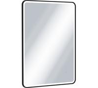 Excellent Corido espejo 60x80 cm rectangular con iluminación con lámina calefactora negro DOEX.CO080.060.BL