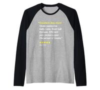 Excellent Dog Mum 5 Stars - Linda y divertida amante de los perros Camiseta Manga Raglan