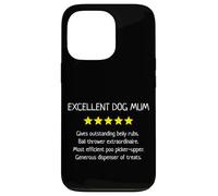 Excellent Dog Mum 5 Stars - Linda y divertida amante de los perros Carcasa para iPhone 13 Pro