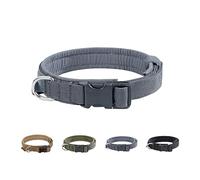 EXCELLENT ELITE SPANKER Collar de Perro de Nylon Ajustable para Perros pequeños Mascota Suave Acolchado Collar de Perro(GRY-XS)