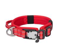 EXCELLENT ELITE SPANKER Collar de Perro de Nylon Reflectante Ajustable Suave Acolchado con Hebilla magnética de liberación rápida para Boy Girl Small Medium Large Dogs Training Walking(Red)