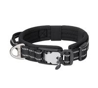 EXCELLENT ELITE SPANKER Collar de Perro de Nylon Reflectante Ajustable Suave Acolchado con Hebilla magnética de liberación rápida para Boy Girl Small Medium Large Dogs Training Walking(BLK)